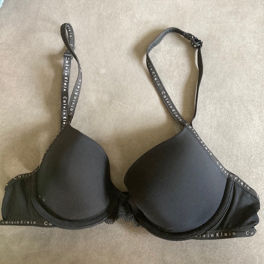 Calvin Klein black lightly lined 35a bra